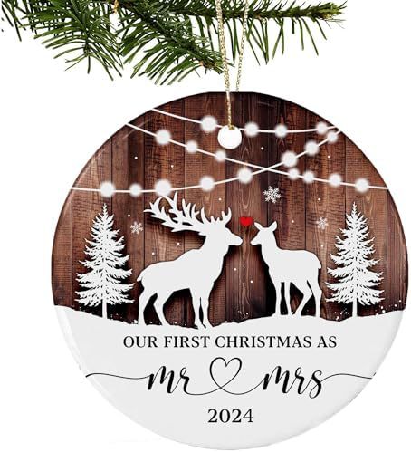 Wholesale Christmas Logo Wooden Round Pendant Ornament